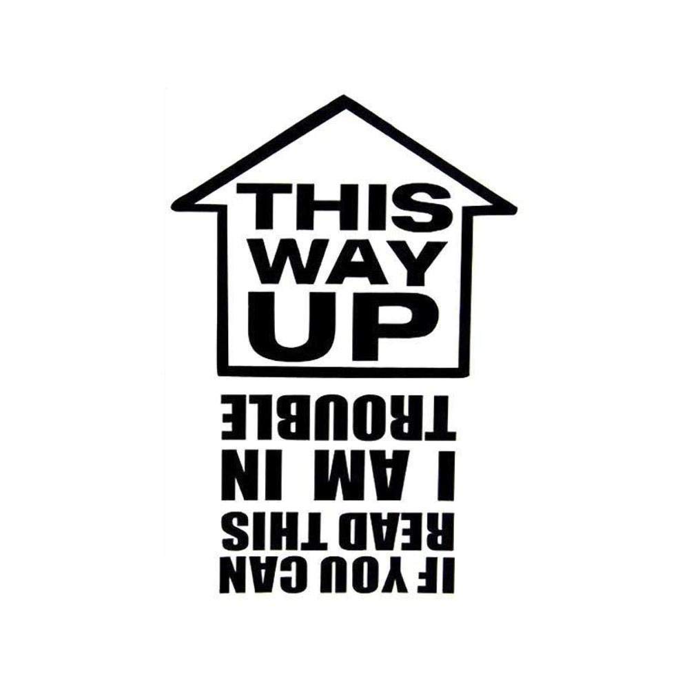 Handmade By Stukk Black Stukk Stickers This Way Up If You Can Read This I'm In Trouble Fun Window Jdm Sticker,,15Cmx10cm