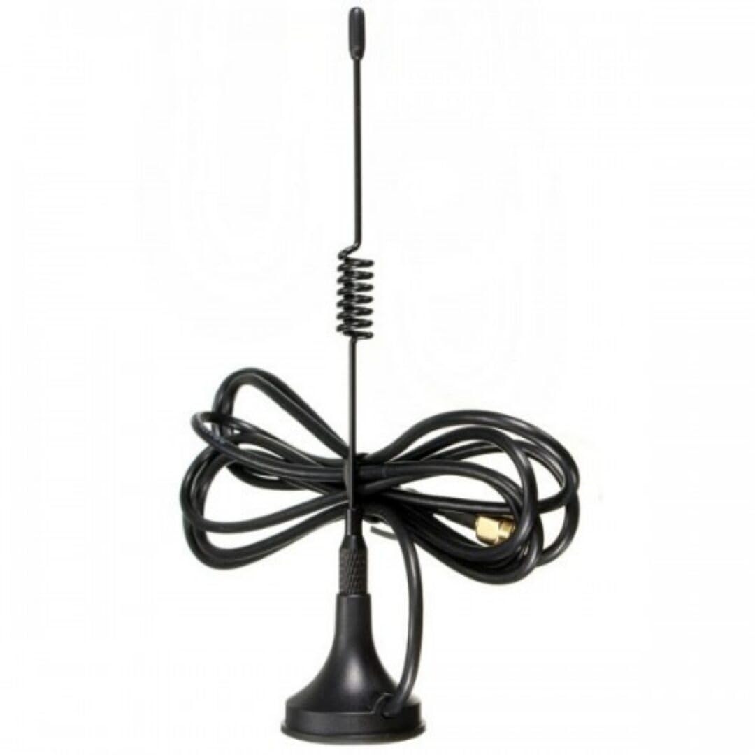 NBR WiFi Sucker Magnetic Base Spring Antenna 5dbi Omni Plug with RG174 Cable SMA Male 3Mtr. GSM GPRS Small Suction Cup 433Mhz Magnet Seat 5cm-image-12