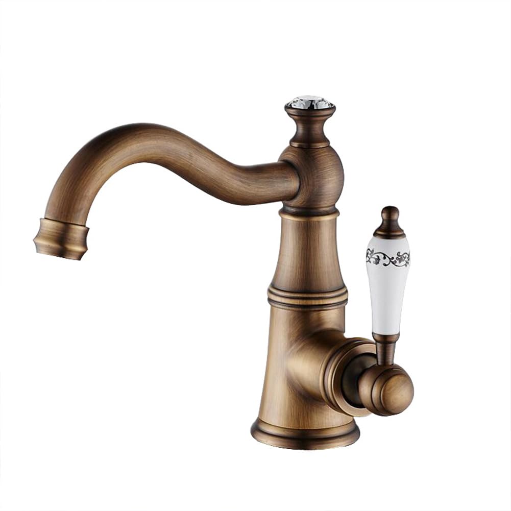 Robinet mitigeur de lavabo résistant au calcaire en laiton rétro pour éviter les fuites