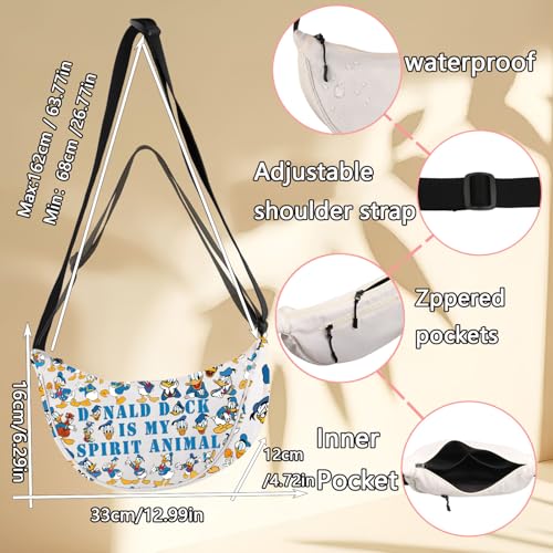 LEVLO Funny Duck Crossbody Bag Cartoon Duck Lover Gift Duck Is My Spirit Shoulder Bag Cartoon Duck Merchandise2