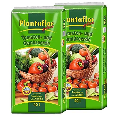 Plantaflor Plus Tomatenerde Gemüseerde Gewächshaus Erde 80 Liter (2X 40 Liter)