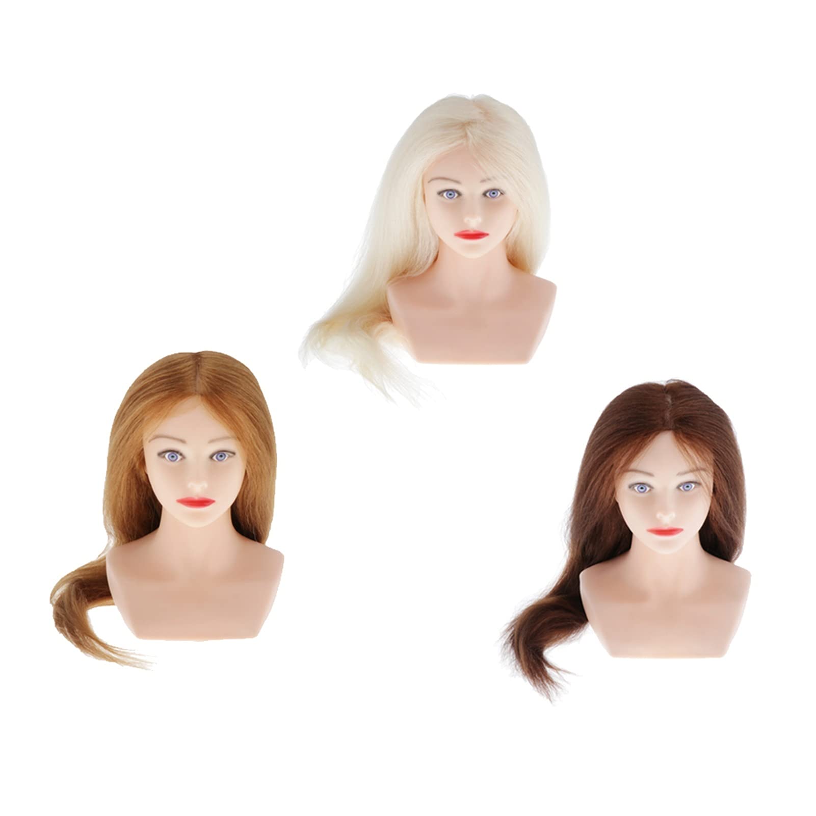 Mannequin Head, 27 cali Długie włosy Kosmetyki Manekin Manekin Głowy Model Fryzjerstwo Stylizacji Praktyka Szkolenia Lalki Głowy(Beige)