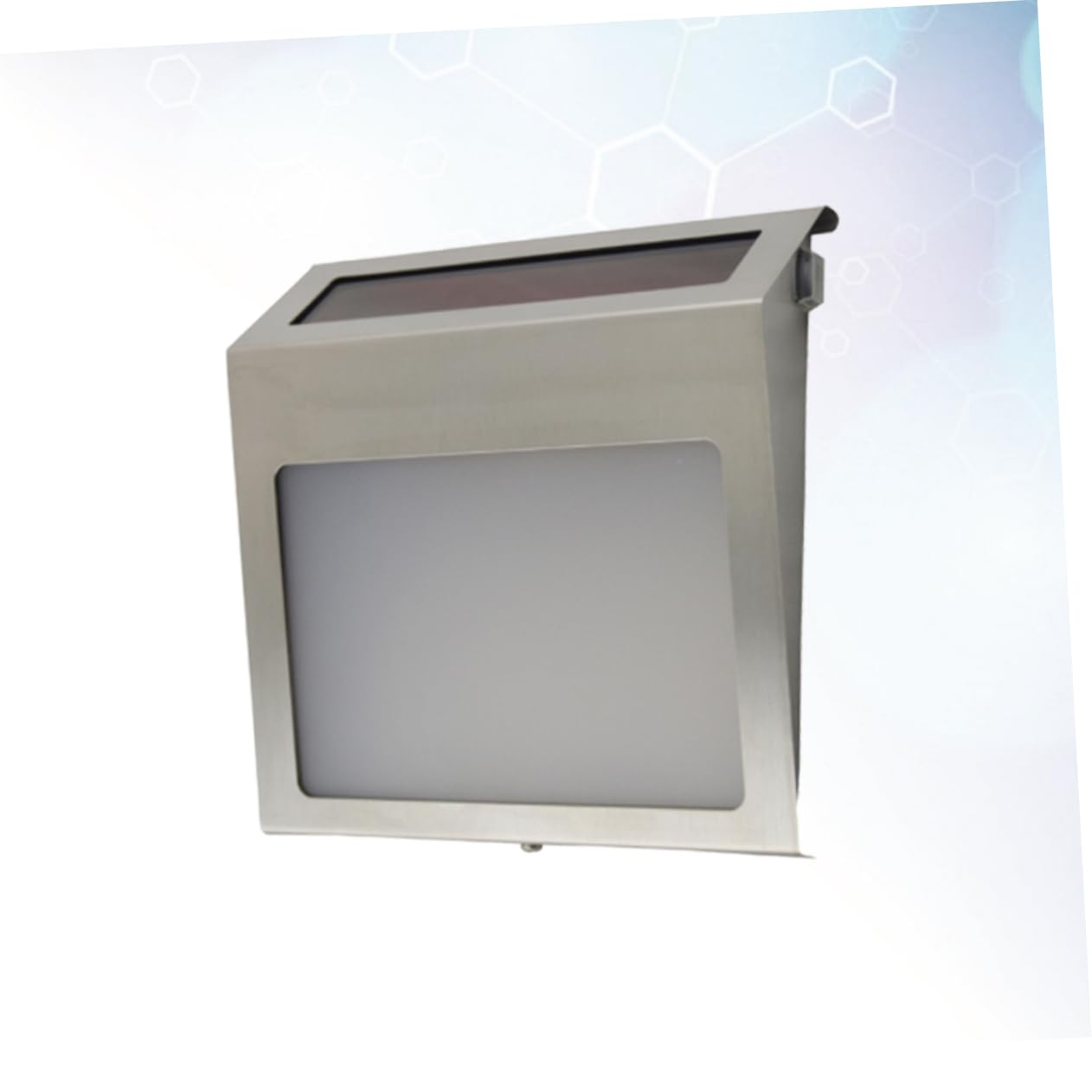 Targa Indirizzo Luminosa Solare in Acciaio Inox, Argento