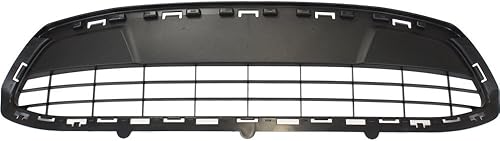 Evan-Fischer Rejilla de parachoques compatible con Ford Fiesta 2011-2013, gris texturizado frontal central CAPA FO1036135C