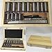 GHJJIIH Industrial Tools 22 PCS Keyway Broach Kit 4mm 5mm 6mm 8mm Broach Push Type 13pcs Bushs 5pcs Shim HSS for CNC Broaching Metalworking Cutting