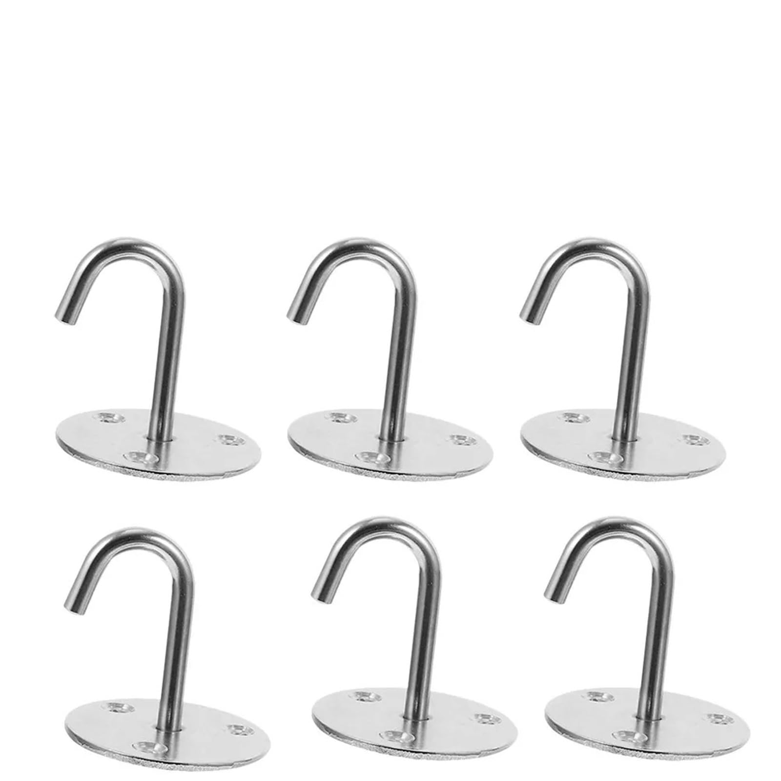 Luvafey One Color Eye Plate 6Pcs Heavy Duty Stainless Steel Ceiling Hooks Rust Resistant Wall Mounted Plant Hangers Flower Baskets Lanterns Bird Feeders For Wall Ceiling Boat Hardware Hanging