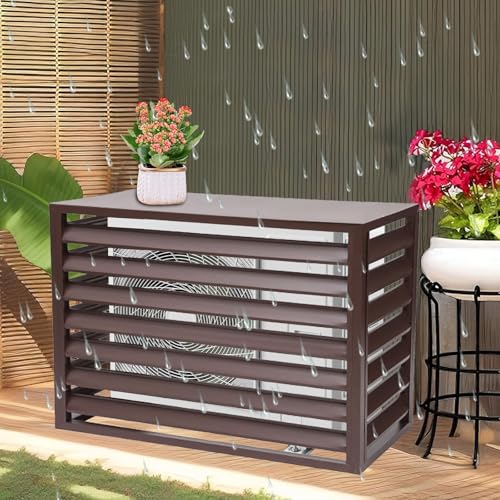 Clôture en aluminium pour climatiseur extérieur et écran d'intimité 110cm