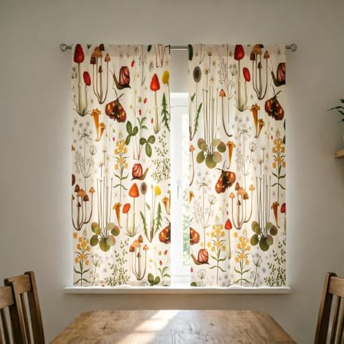 Cortinas de cocina lavables de 160 x 106 cm para ventanas sin vida 8