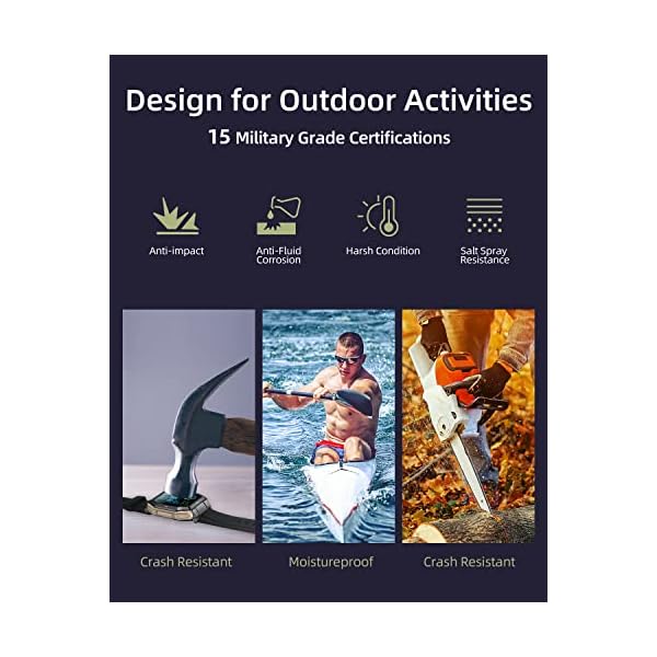 PODOEIL Military Smart Watch for Men with Call (Answer/Make), Outdoor Tactical Sports Smartwatch, Rugged 1.85" HD Big Screen Fitness Tracker, Health Sleep Monitor, Compatible with Android iOS Samsung - Image 4