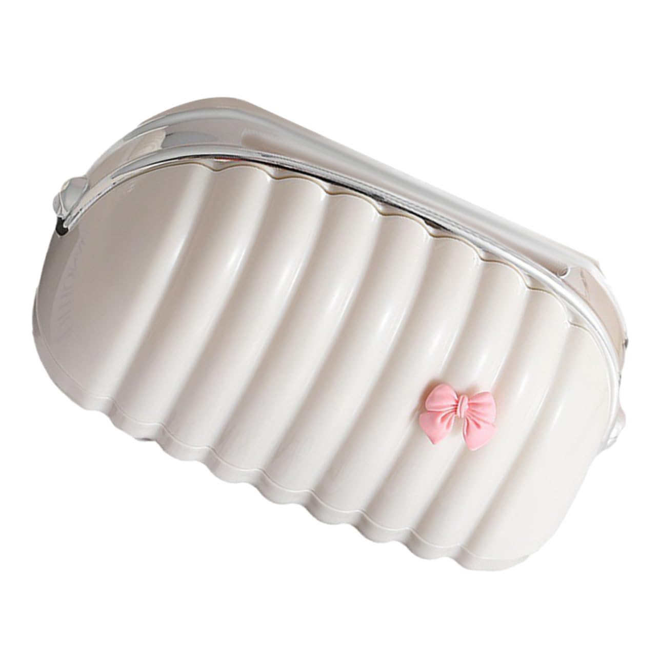 BRIGHTFUFU Tissue Box Cover Shell Shape Pink Bow Napkin Dispenser Car Napkin Organizer