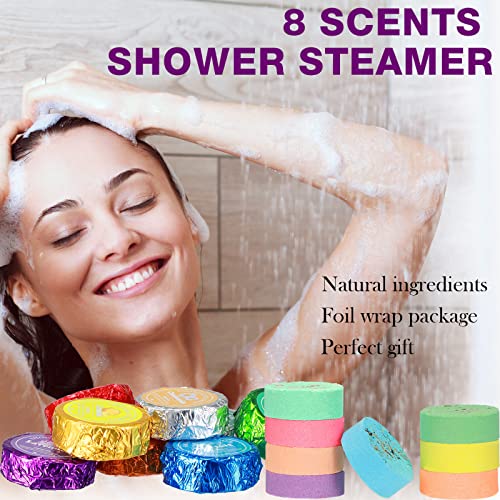 72 Pcs Shower Steamers Aromatherapy Bulk for Women Men 8 Scents Shower Bombs with Essential Oil Individually Wrapped Bath Shower Tablets Birthday Wedding Gift for Self Care, Relaxation, Spa Day - Image 3