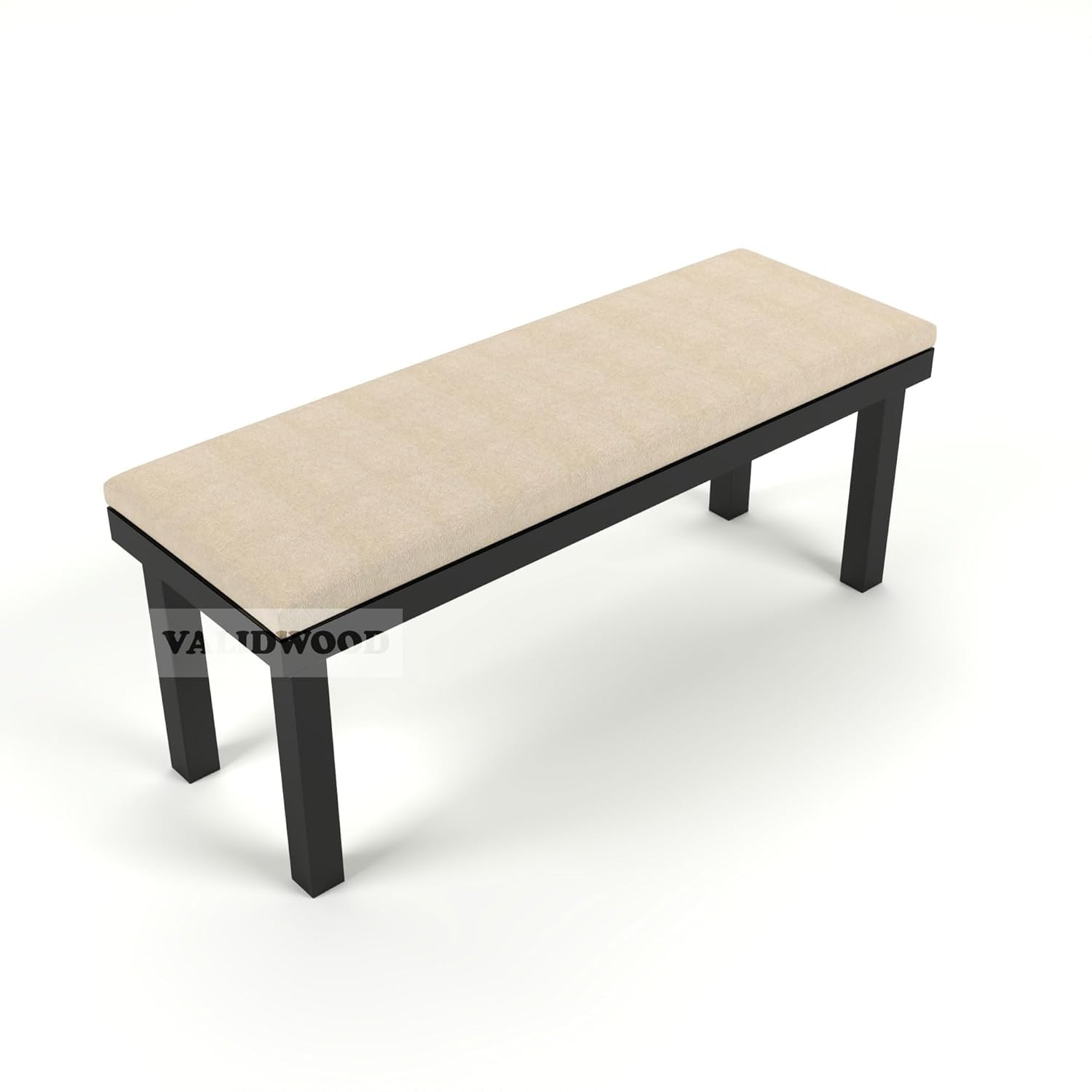 VALID WOOD Solid Wood 3 Seater Bench for Living Room Dining Room Hallway | Wooden Bench for Drawing Room Home | Dining Table Bench 3 Seater | Walnut Finish 4