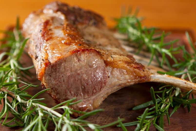 New York Steak & Seafood Frozen New Zealand Rack of Lamb - 14-16 oz Each French trimmed Frozen Rack Of Lamb (2 Racks of Lamb)
