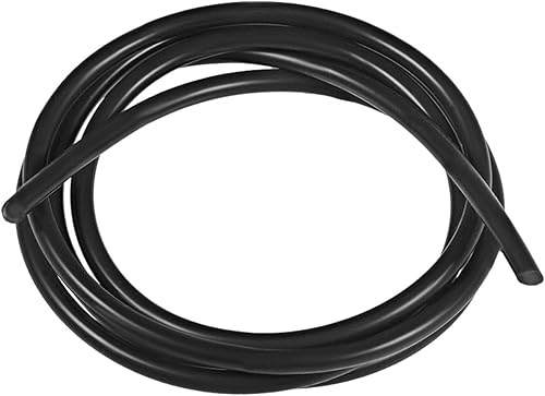 DMiotech 0.079 in ID 0.157 in OD 3.3 pies tubo de silicona, manguera de silicona industrial negra, para bomba de aire de agua, riego de jardín