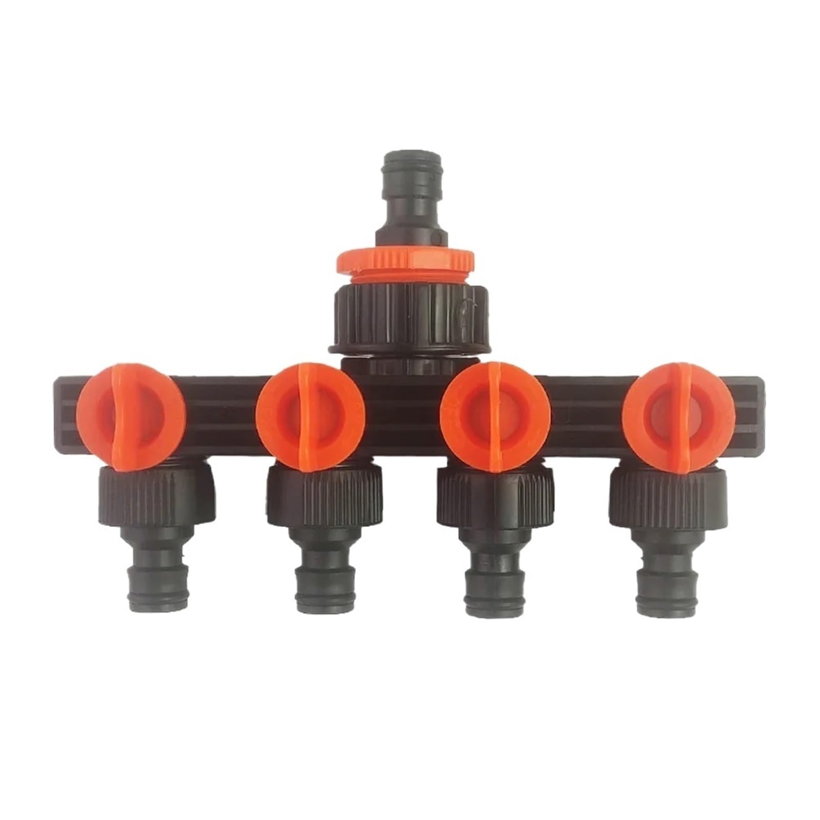 Faucet Hose Splitter, 4 Way Garden Water Divider Hose Splitter Faucet Diverter Sprinkler Drip Irrigation Black(Black A)