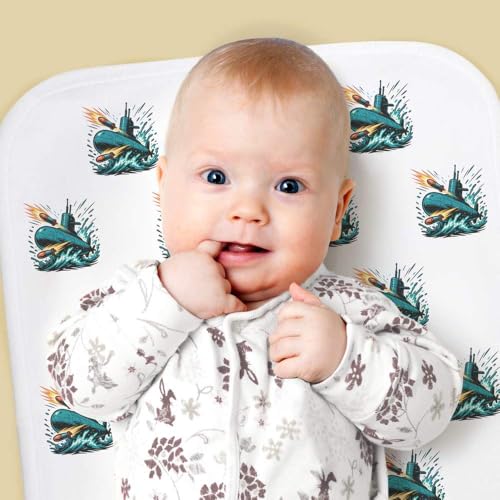 Azeeda 'Battle Submarine' Baby Burp/Wash Cloth (BC00035571)2