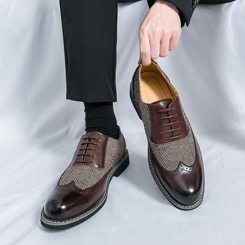 Men's Dress Oxfords, Lace-up Slip-in, Business Leather Oxford Dress Shoes, Driving, Comfort, Party, Wedding2