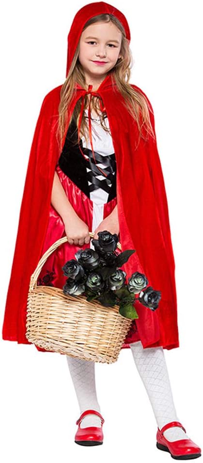 Kids Halloween Christmas Costumes Cape Velvet Hooded Cosplay Party Cloak Devil Witch Wizard Robe - Image 3