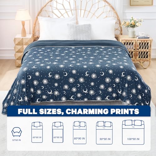 Image of inhand Cooling Blanket Throw(50 inchx60 inch) - Double Sided Cooling Blankets for Hot Sleepers, Cool Soft Lightweight Summer Blanket for Beach, Sofa Bed Couch, Room Decor, Gifts for Women Men Midnight Navy