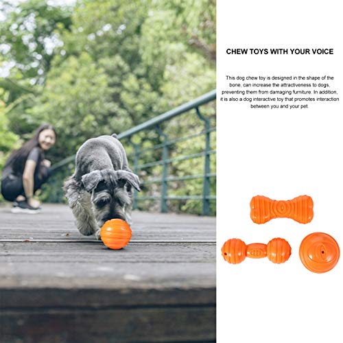 POPETPOP 3 PeÃ§as de Brinquedo para Mastigar Osso de Cachorro Pet Brinquedos de Mordida Estridente F