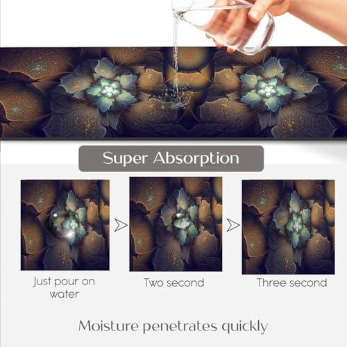Image of Glaceon Farmhouse Kitchen Mats for Floor 2 Piece Set Kitchen Rugs and Mats Non Skid Comfort Kitchen Standing Mat for Bedroom Laundry Room (ASM10)