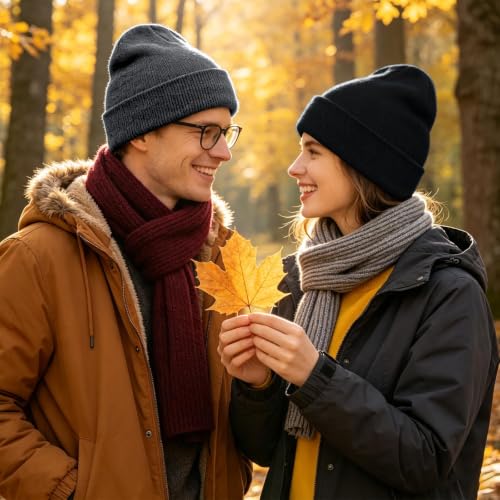 Image of ZOORON Beanie for Men Women Slouchy Winter Beanie Hats Cuffed Skull Caps