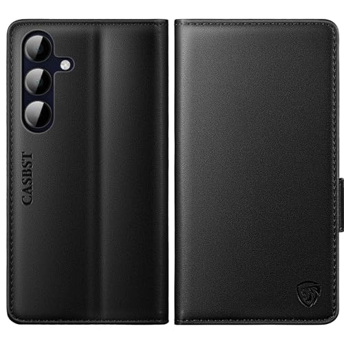 CASBST for Samsung Galaxy A54 Case Kickstand Flip Leather Wallet Book Case with Card Slots Shockproof Magnetic Closure Protective Phone Case Cover Compatible with Samsung A54 - Black