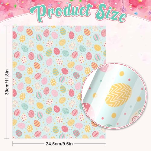 Jarthenaamcs J0434 12 Sheet Easter Heat Transfer Vinyl Spring Floral Pattern Iron thumb #1