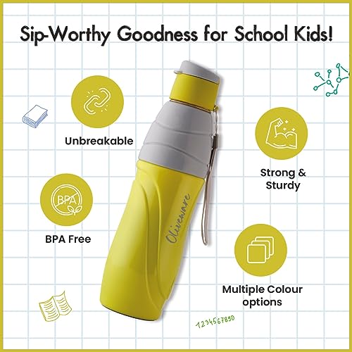 Image of SOPL-OLIVEWARE Eagle Water Bottle with Better Grip, 500 ml Bottle, BPA Free & Leak Proof, For Home, Office & Gym use - Green