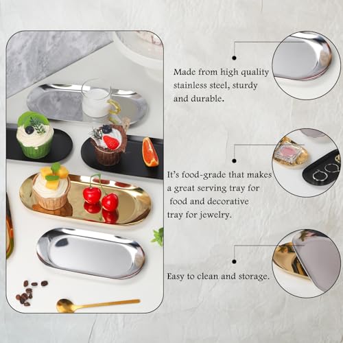 2-pcs-Silver-Decorative-Serving-Tray-for-Bathroom-Small-Jewelry-Tray-Long-Tray-Silver-Jewelry-Tray-Jewelry-Bowl-Dish-Decorative-Bathroom-Tray–89 2 pcs Silver Decorative Serving Tray for Bathroom Small Jewelry Tray Long Tray Silver Jewelry Tray Jewelry Bowl Dish Decorative Bathroom Tray–89