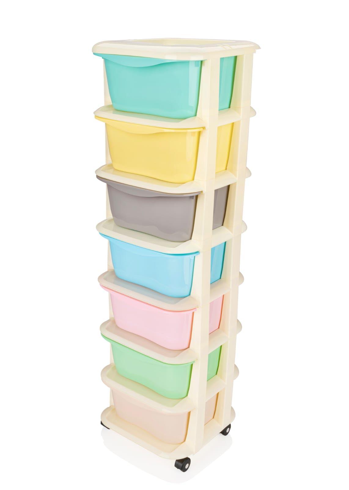 KITCHIVO™ Modular Drawer Storage Organizer/Plastic Chest of Drawers for Kitchen Storage Cabinet/Multi-Layer Storage Drawer Cabinet & Drawers Organisers for Home Office Use (7 Layer)-image-13