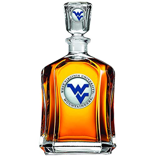Image of Heritage Pewter West Virginia Capitol Decanter | 24 OZ Whiskey Decanter for Liquor with Airtight Stopper | Expertly Crafted Pewter Glass