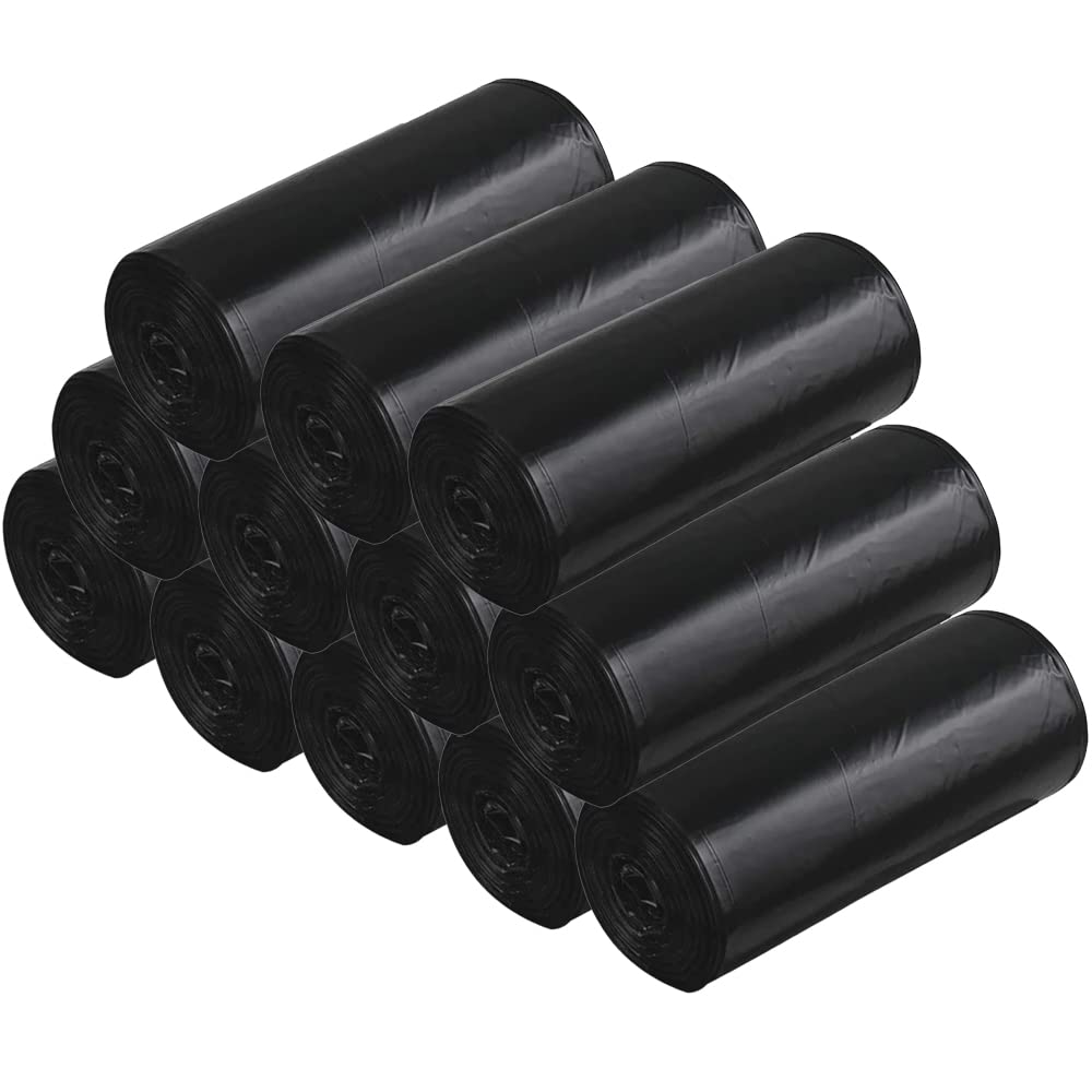 Premium Recyclable Garbage Bags | Small Size Durable Dustbin Bag | Trash Bag - Black Dustbin Covers for Indoor, Outdoor, Home, Office and Hotels Wet and Dry Waste (Pack of 12 Rolls) Total 360 Bags-image-29