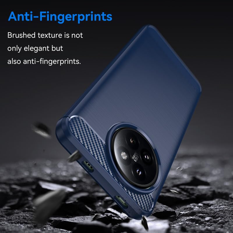 Image of Hybrid Carbon Fiber Back Case for Xiaomi 14 Civi 5G (Blue)