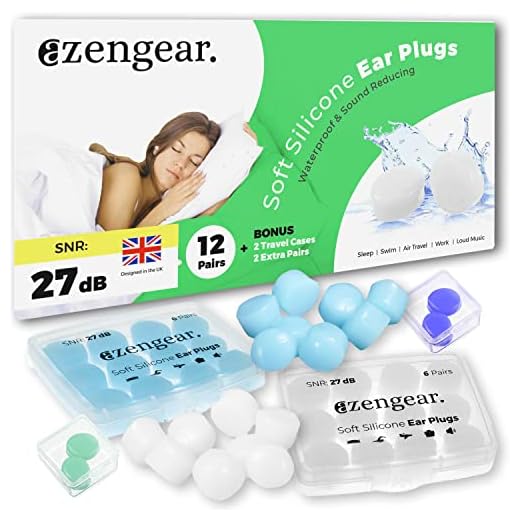 aZengear Tapones de silicona para los oídos para dormir, nadar (14 pares) suaves y moldeables, reutilizables, dormir, cancelación de ruido de ronquidos, natación, trabajo