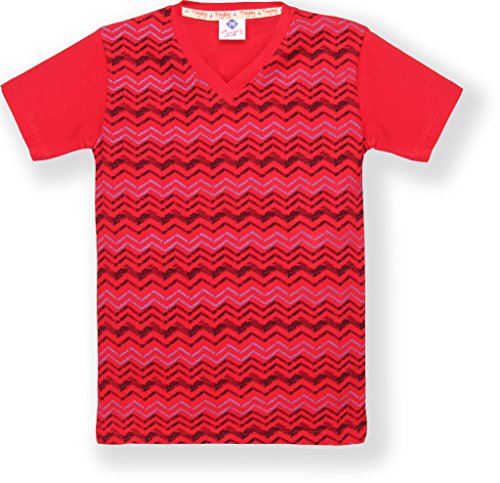 Image of TONYBOY Boy's Tribal Regular fit T-Shirt (2158 red 11-12 Years)