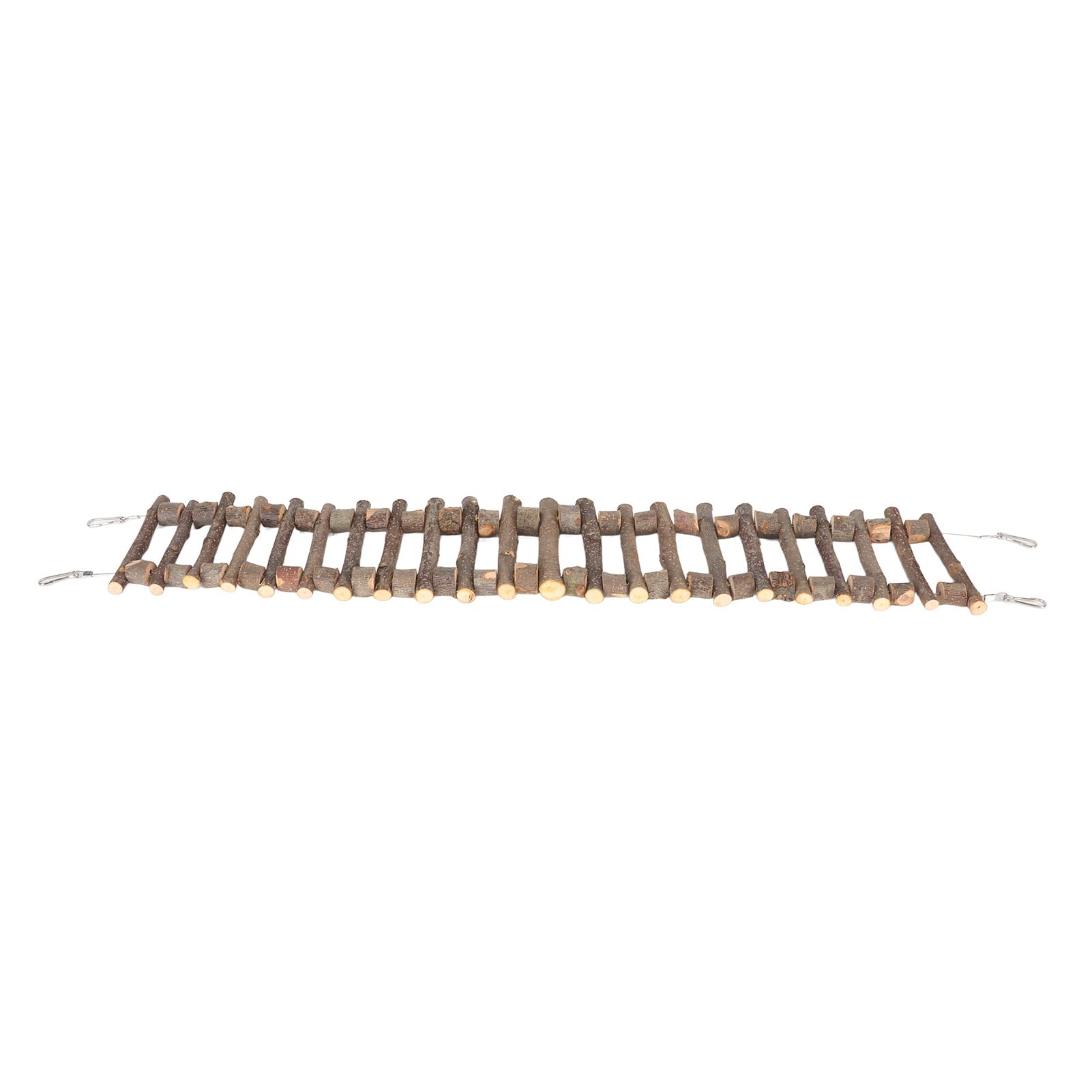 Pssopp Ponte a Scala in Legno per Uccelli, Ponte a Scala in Legno Flessibile Lungo e Durevole per Topo Pappagallo Criceto (70 Centimetri)