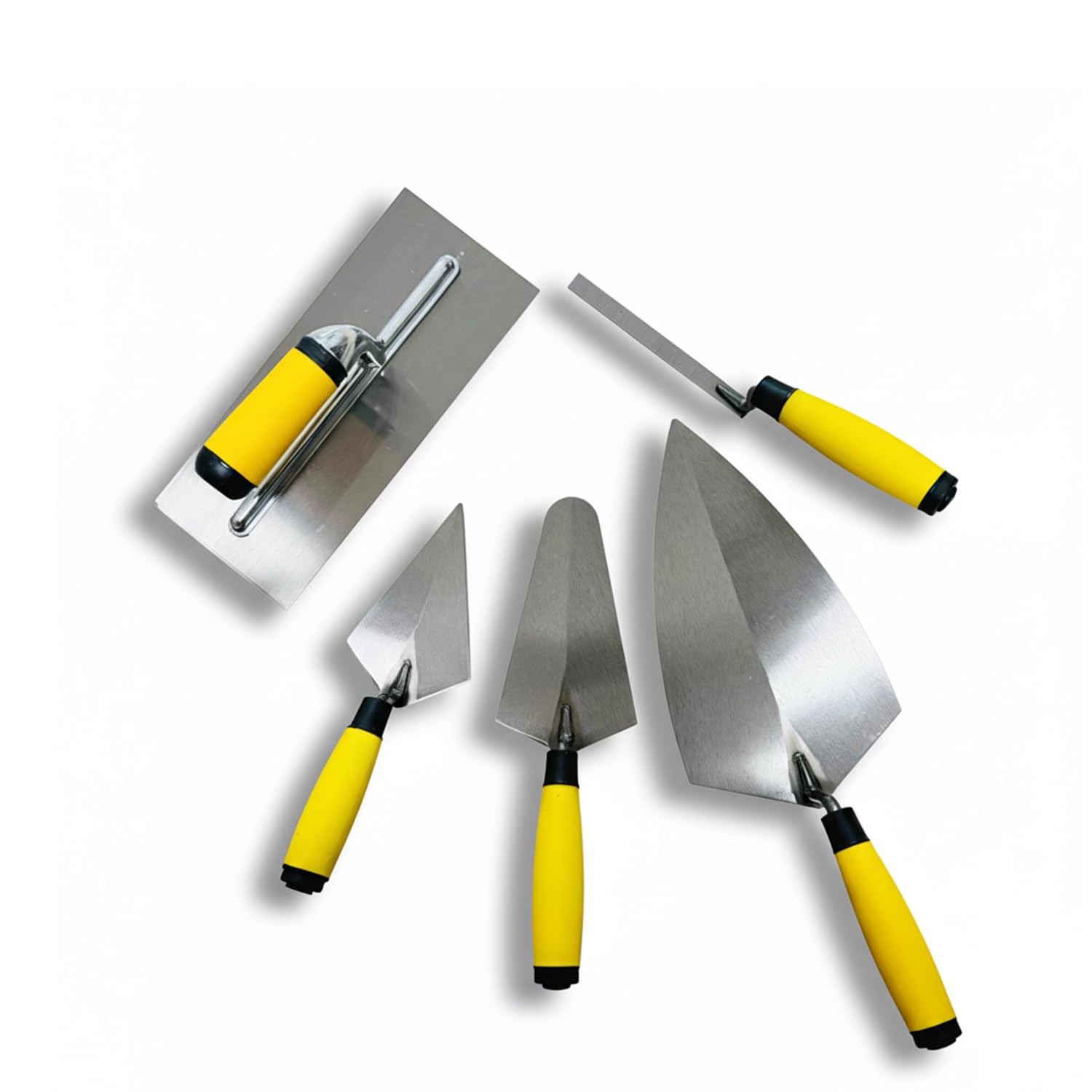 5PCS Masonry Hand Tool Set, Concrete Tools Set Includes Brick Trowel, Pointing Trowels,Margin, Tuck Pointing Tool