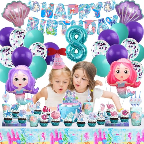 101 Pcs Sirena Decorazioni Compleanno