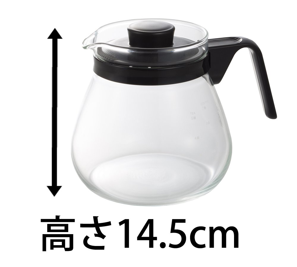 Amazon｜iwaki(イワキ) 耐熱ガラス コーヒーポット 1000 ブラック 1L