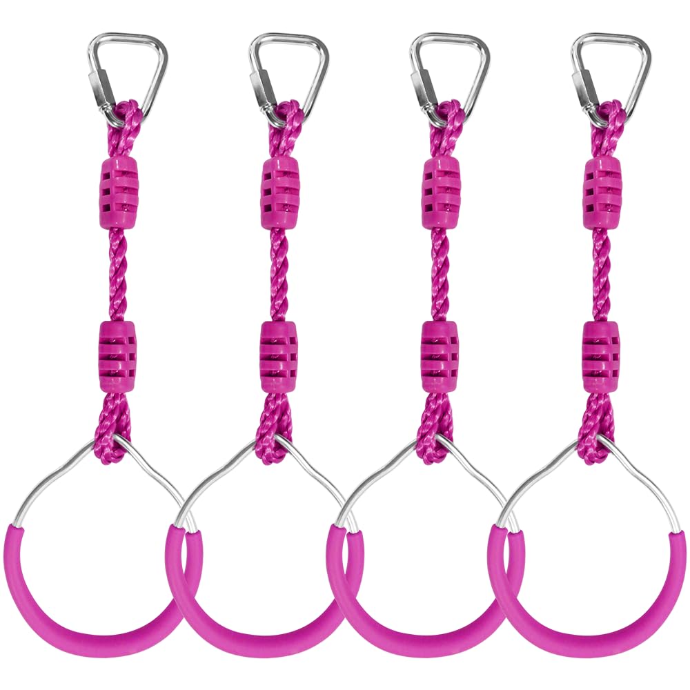 Ninja Ring Fitness Gymnastic Ring Climbing Bar Workout Outdoor Backyard Playground Training Equipment Play Set, Jungle Gym Fist Hanging Swing Monkey