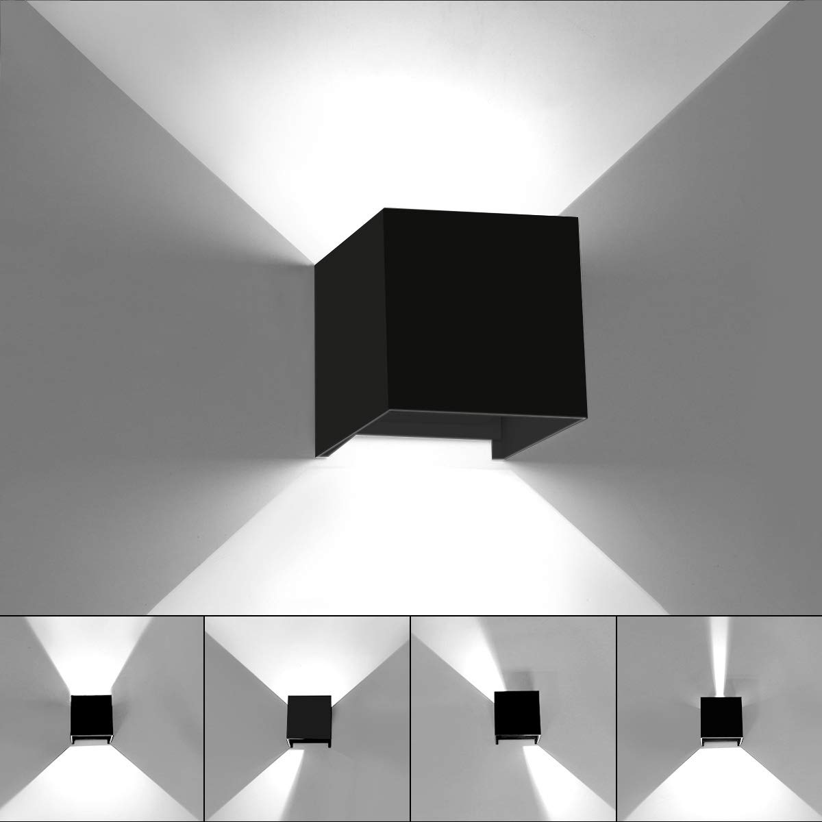 Applique murale LED extérieur intérieur 12W angle réglable 6000K - 8