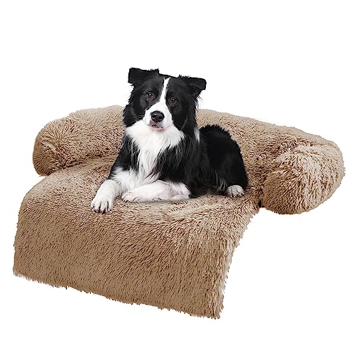 Housse de protection pour chien lavable peluche douce grand tapis lit