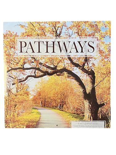 2025 Pathways Inspirational Wall Calendar, 12'x24', Path Photography, Quotes