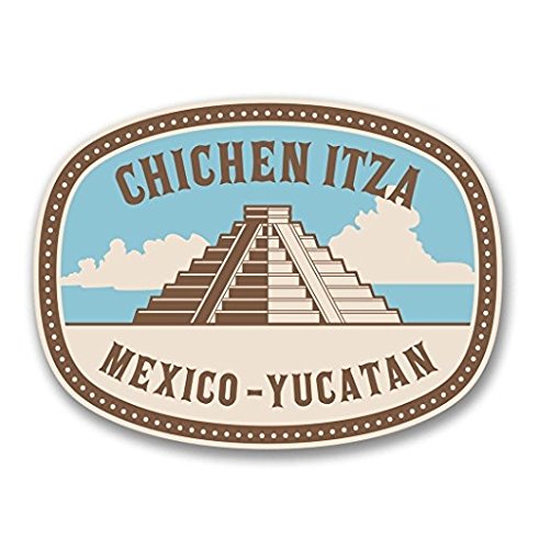 Chichen Itza Mexico Yucatan Vinyl Sticker Decal - Sticker Graphic - Auto, Wall, Laptop, Cell, Truck Sticker for Windows, Cars, Trucks