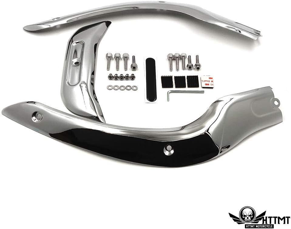 SMT- Chrome Windshield Windscreen Trim Kit Compatible with Harley Road Glide 04-13 FLTR EFI FLTRI