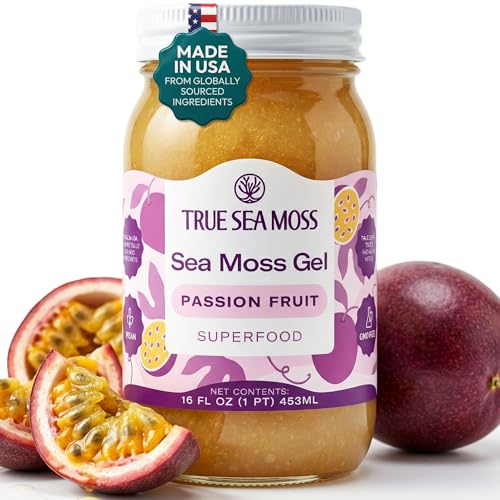 True Sea Moss – Sea Moss Gel – Passion Fruit, Pack of 1 (Labels may Vary)