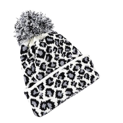 Chapeau tricot en laine léopard pour femme : isolation et douceur thermique