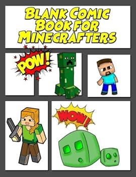 Paperback Blank Comic Book for Minecrafters: Blank comic book for kids, blank comic book panel book for Minecrafters create your own comics Book