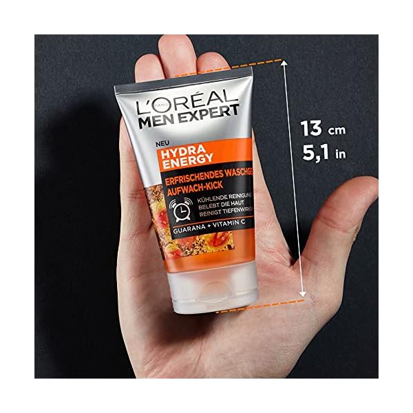 L'Oréal Men Expert Geschenkset für Männer, Mit Waschgel und 24h Feuchtigkeitspflege mit Guarana und Vitamin C, Hydra… – Bild 8